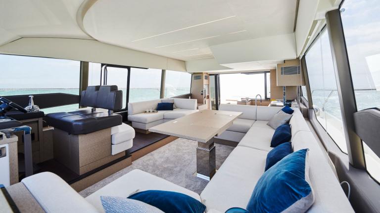 Luxury salon area of motor yacht Shaft image 2